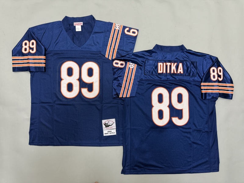 Men 2025 Nike Chicago Bears #89 Ditka blue Throwback Limited NFL Jersey style 002
